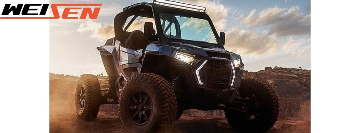 Polaris RZR 900 XP 1000 Upper Roof 32" Curved LED Light Bar Bracket Wire Kit - Weisen