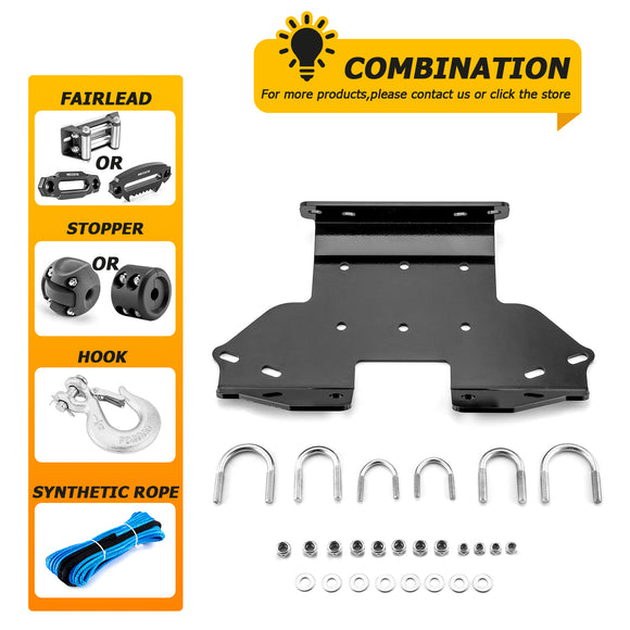 2005 - 2024 Kawasaki Brute Force 650 750 4x4 EPS ATV Winch Mounting Bracket Plate - WeiSen - 80106023