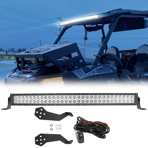 2014 - 2020 Polaris RZR XP 1000 900 32" Curved LED Light Bar Over Roof Brackets Kit - WeiSen - ZT007 - B+LED008+WI002