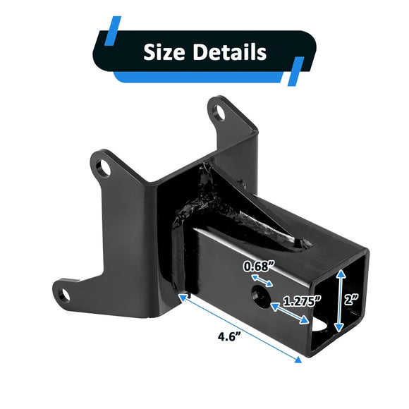 2" Rear Receiver Hitch & Shackle Hitch Receiver for 2012 - 2024 Can - Am Outlander & Renegade 1000 850 800 650 570 500 450 MAX XMR - WeiSen - 80107008+70304017