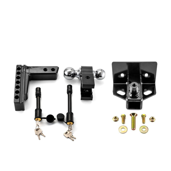 2005 - 2010 Dodge Dakota & 2006 - 2009 Mitsubishi Raider Rear Trailer Hitch & Adjustable Trailer Hitch Ball Mount - WeiSen - 70108004+70304025