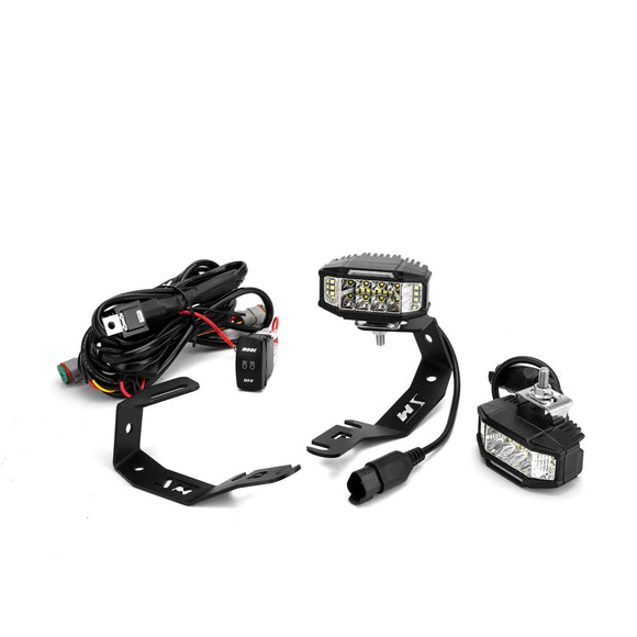 2010 - 2024 Toyota 4Runner & 2007 - 2021 Tundra White&Amber Strobe 3.5 Inch LED Light Pods w/ Wiring Harness Kit - WeiSen - 70104003+70201013