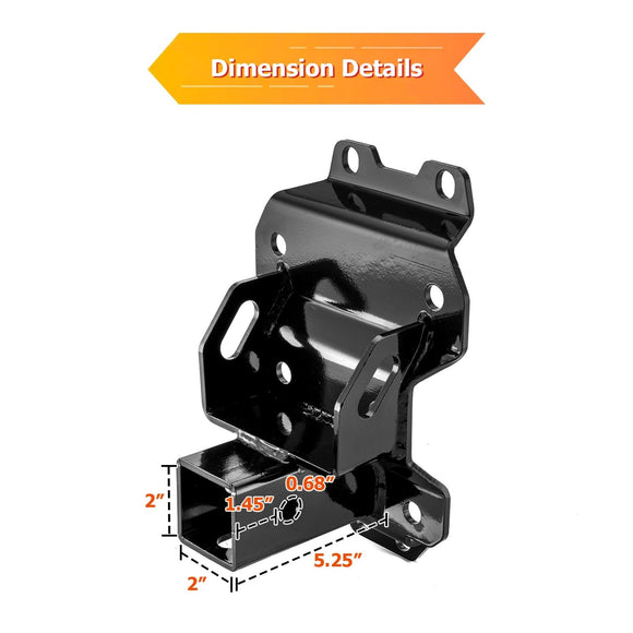 2022 - 2024 Maverick X3/MAX Heavy - Duty Steel Rear Adjustable Trailer Hitch Ball Mount Receiver Kit - WeiSen - 80107021+70304025