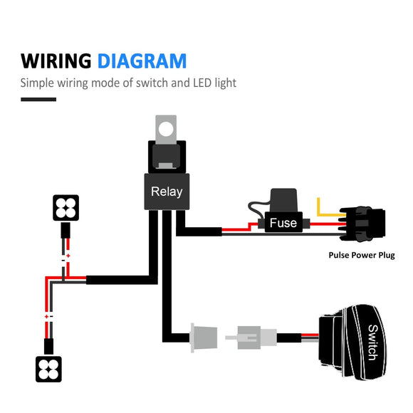 2022+ Polaris RZR Pro R Rear 18W LED Work Light Pod Mounting Bracket Wiring Harness Kit - WeiSen - 80104009+70201005+80206009