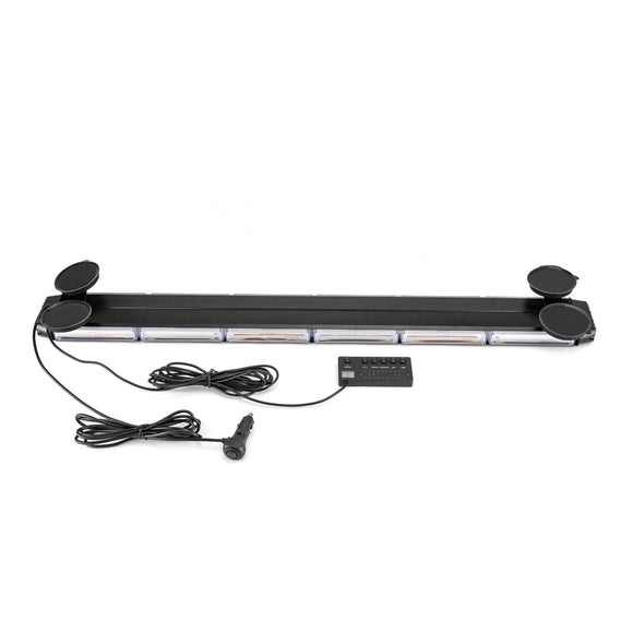 38.5" Roof Top Emergency COB LED Strobe Light Bar Double Side - Amber/White W/ Digital Display Controller for Off - Road Truck SUV Tow Trucks Pickup - WeiSen - 70207010