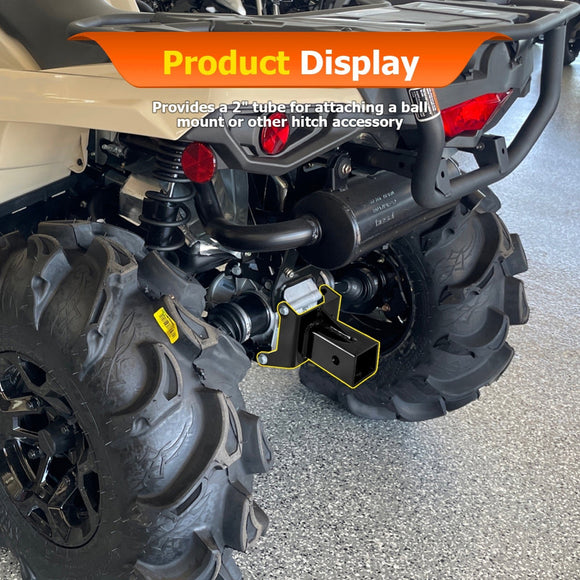 Can Am Outlander & Renegade 1000 850 650 570 450 Rear Adjustable Trailer Hitch Ball Mount Receiver Kit - WeiSen - 80107008+70304025