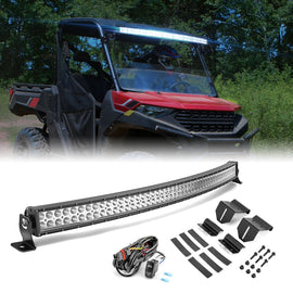 Polaris Ranger 1000/900/570 Fullsize Pro - fit Cage Roof 50" Curved LED Light Bar Kit - WeiSen - 80101016+70202010+80206007