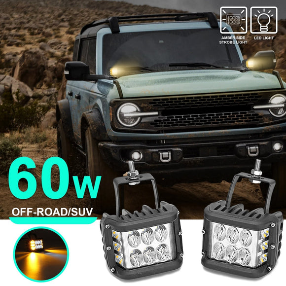 Universal Off - road ATV/UTV/Golf Cart 4" 60W LED Fog Lights Work Light Pods - WeiSen - 70201004