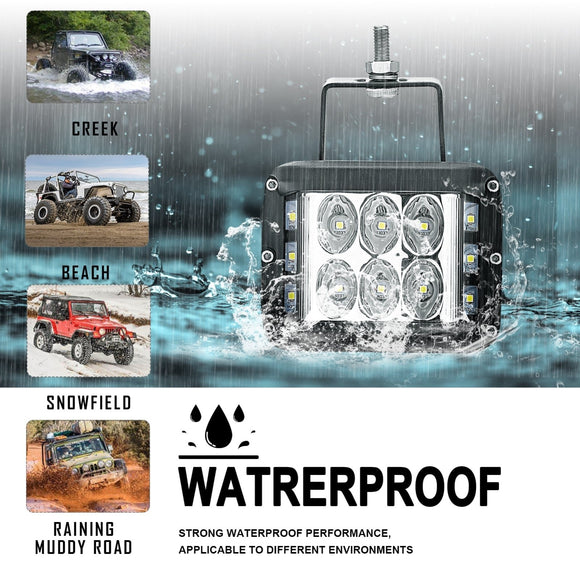 Universal Off - road ATV/UTV/Golf Cart 4" 60W LED Work Light Pods Fog Lights - WeiSen - 70201003