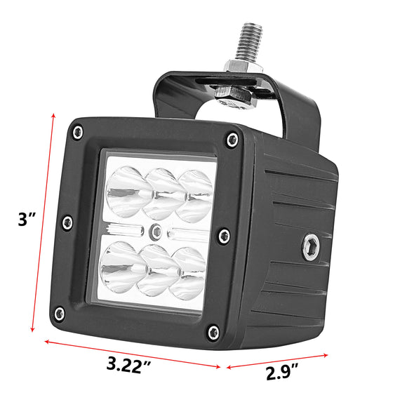 Toyota Tacoma 1995 - 2004 24W LED Light Pod Upper Hood A - pillar Custom Bracket Kit - Weisen - ZT170+LED001+WI001