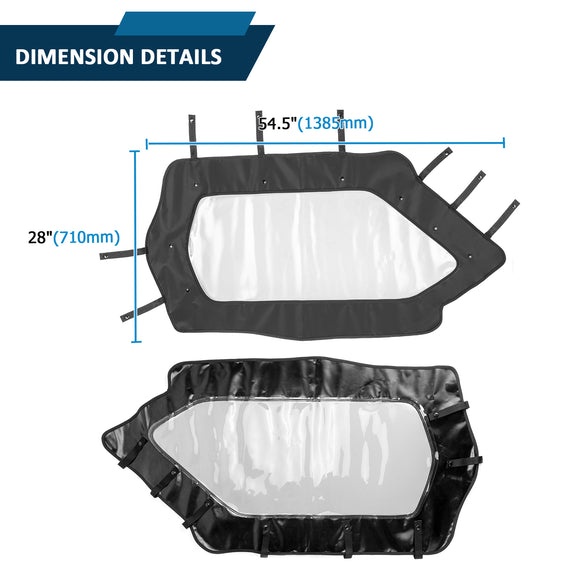 2020 - 2024 Kawasaki Teryx KRX 1000 PVC Soft Upper Door Enclosure Set - WeiSen - 80307007