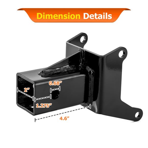 2012 - 2024 Can - Am Outlander & Renegade Solid Steel Rear Receiver Hitch - WeiSen - 80107008