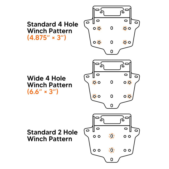 2013 - 2018 Can - Am Maverick 1000R & Turbo UTV Winch Mounting Plate Bracket Kit - WeiSen - 80106005