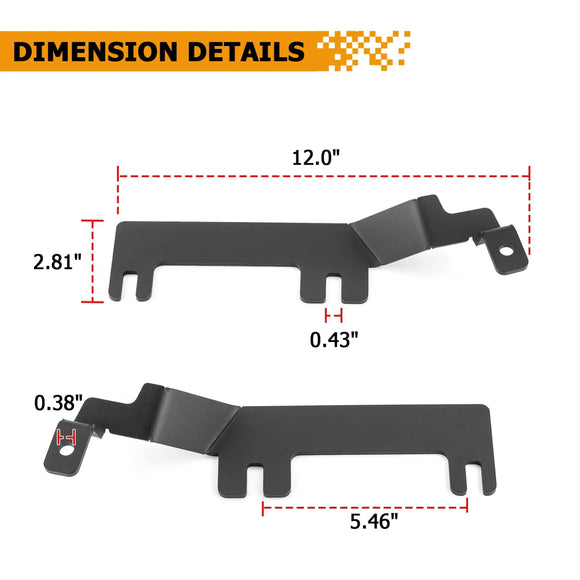 2015 - 2019 Chevrolet Silverado & Sierra 2500HD 3500HD Hood Hinge 18W LED Work Light Kit - WeiSen - 70104033+70201005+70203001
