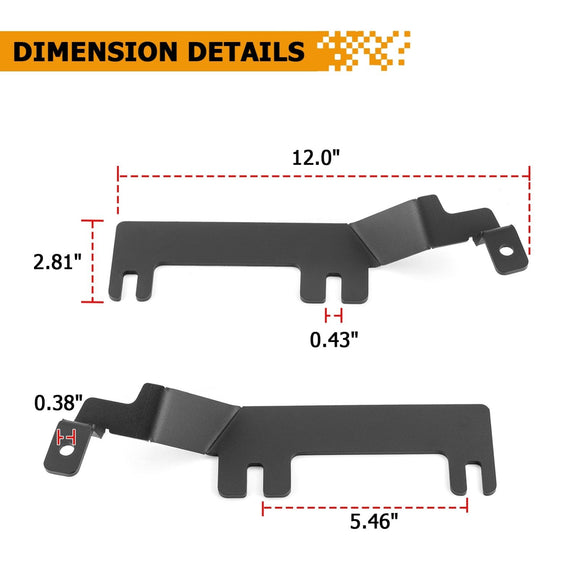 2015 - 2019 Chevrolet Silverado & Sierra 2500HD 3500HD Hood Hinge Light Bracket Mount Wire Kit - WeiSen - 70104033+70201001+70203001