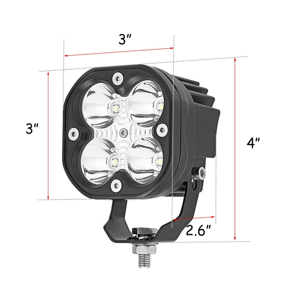 2017 - 2023 Ford F150 Raptor Over Hood Ditch LED Work Lights Brackets Wire Kit - WeiSen - ZT130+70201006+WI001