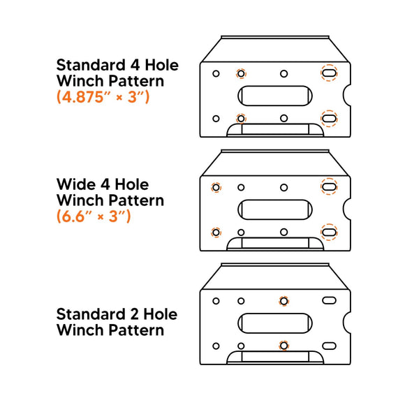 2016 - 2024 Honda Pioneer 1000/1000 - 5 Bumper Winch Mounting Plate Bracket Kit - WeiSen - 80106011