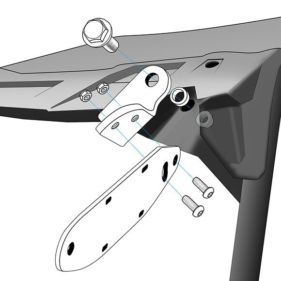 2016 - 2024 Polaris General 1000 Upper Roof 240w Curved 42" LED Light Bar Kit - WeiSen - ZT007 - C+LED009+WI002