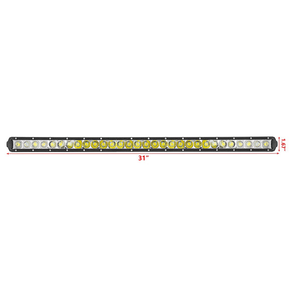 2016 - 2023 Toyota Tacoma Front Bumper Opening Mount 31" Signal Row LED Light Bar - WeiSen - ZT055+LED014+WI001 - A