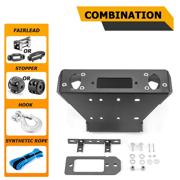 2018 - 2024 Can - am Maverick Sport/ Trail UTV Steel Winch Mounting Bracket - WeiSen - 80106014