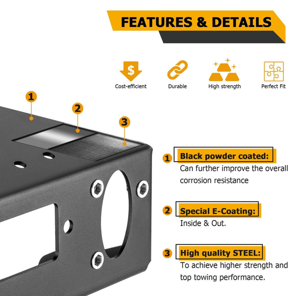 2018 - 2024 Can - am Maverick Sport/ Trail UTV Steel Winch Mounting Bracket - WeiSen - 80106014
