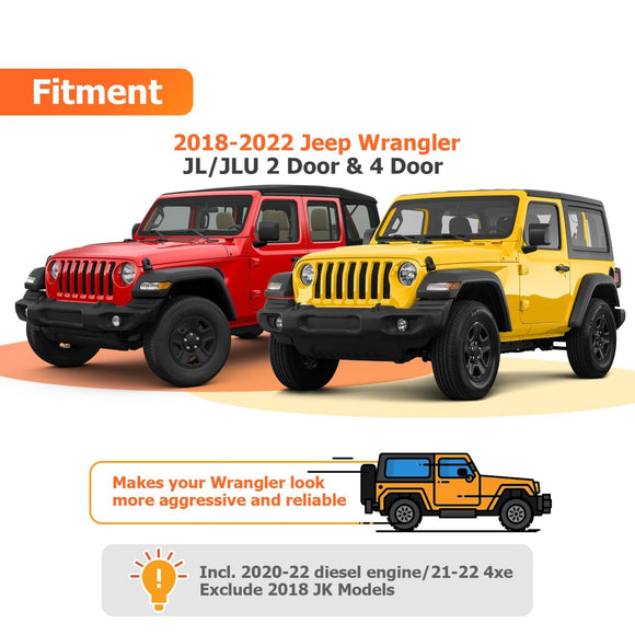2018 - 2025 Wrangler JL/JLU 2" Towing Trailer Hitch Rear Receiver with Cover Cap - WeiSen - 70108001