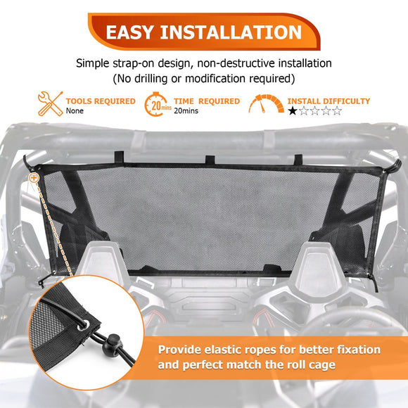 2022 - 2024 Polaris RZR PRO R UTV Soft Rear Window Net Sunshade Mesh - WeiSen - 80313002