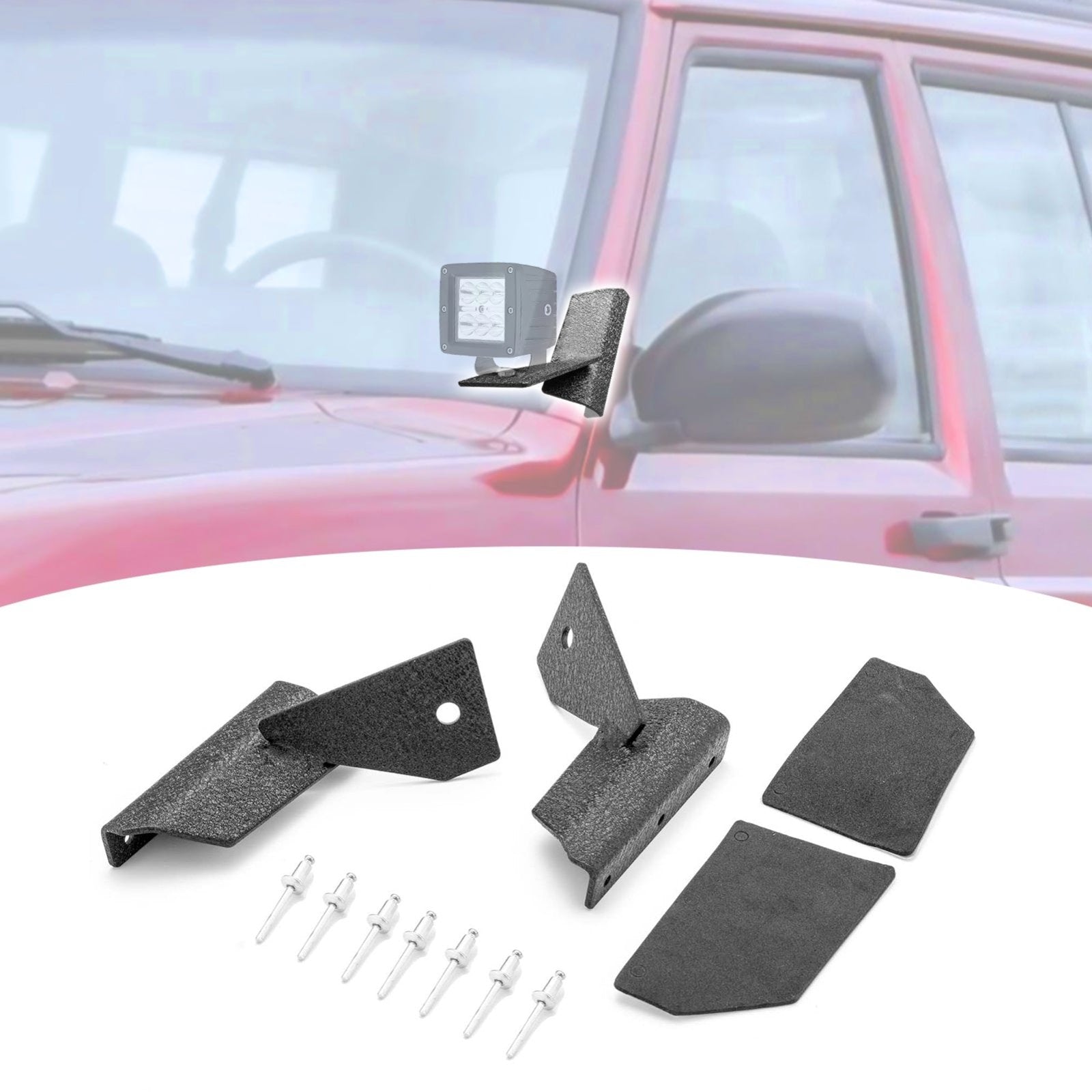 How To Install Lower Windshield Light Brackets Jeep XJ Easily How To Install Lower Windshield Light Brackets Jeep XJ Easily
