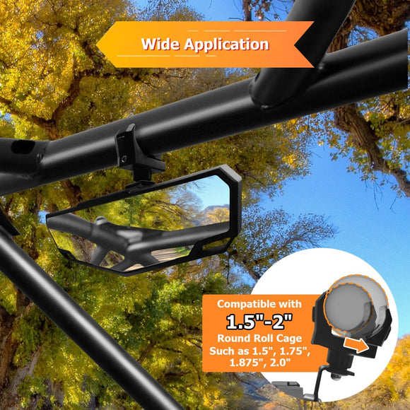 Off - Road UTV RZR Maverick Talon Pionner KRX Mule YXZ Racing Tempered Glass Center Rear View Mirror - WeiSen - 80301039