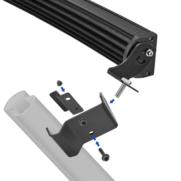 Polaris Ranger Fullsize Pro - Fit Cage Roof 50" Curved LED Light Bar Kit - WeiSen - ZT088 - A - L10 - W2