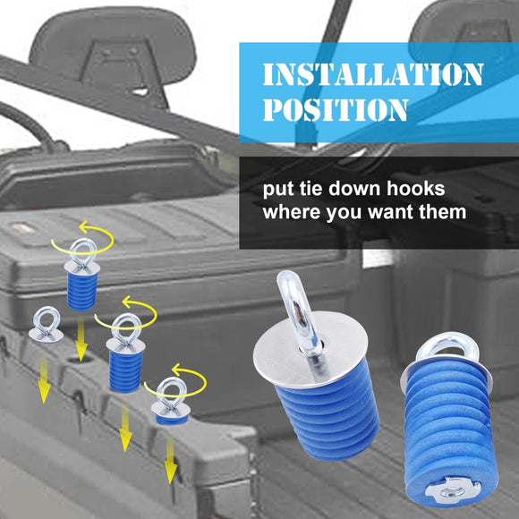 Polaris Ranger General 4 1000 Lock & Ride Knob Tie Down Anchors Kit - WeiSen - ZT137 - A