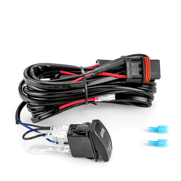 Polaris RZR Ranger General Pulse Busbar Plug N Play LED Light Bar Wire Harness Rocker Switch - WeiSen - 80206007