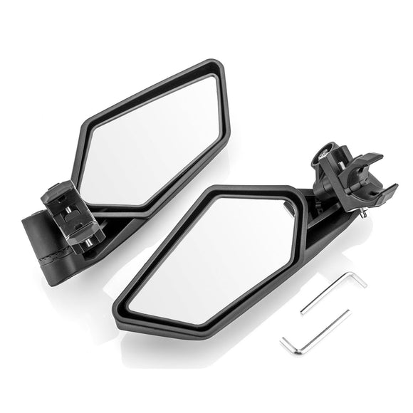 Universal All 1.5" - 2" Round Roll Cage UTV Rear Side Racing Mirrors - WeiSen - 80301032