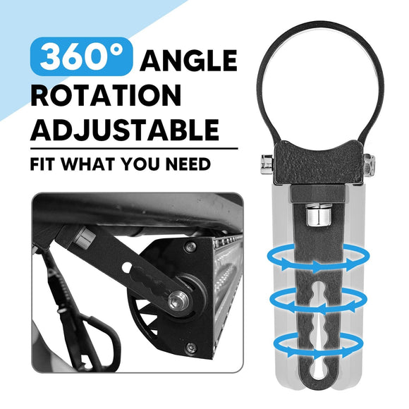 Universal Offroad Truck UTV ATV 2" Roll Bar Tube Clamp Light Bar LED Pods Mount Brackets - WeiSen - ZT020 - B