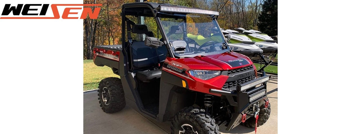 Polaris Ranger 900 1000 XP Pro-Fit Cage 50" Curved  LED Light Bar Roof Mount - Weisen
