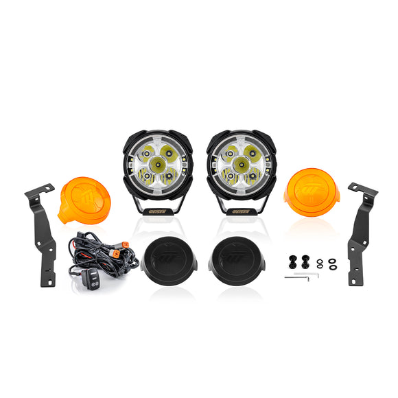 For 2019-2026 Dodge Ram 2500 3500 Hood Hinge Ditch LED Pod Lights 3.5" – 3-Layer DRL, 6 Modes, DT Harness