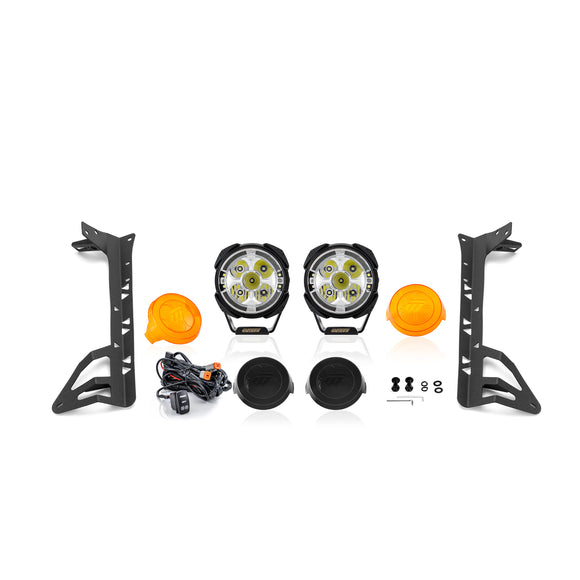 For 2007-2017 Jeep Wrangler JK A-Pillar LED Pod Lights 3.5" – 3-Layer DRL, 6 Modes, DT Harness