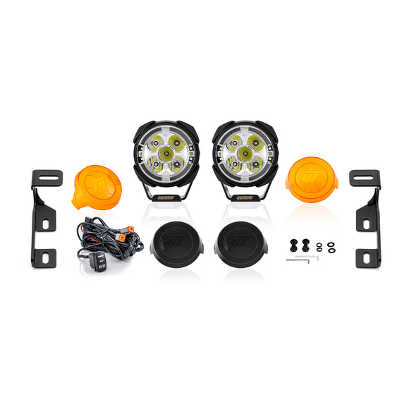 For 2005-2021 Nissan Frontier 2nd Gen Hood Hinge Ditch LED Pod Lights 3.5" – 3-Layer DRL, 6 Modes, DT Harness