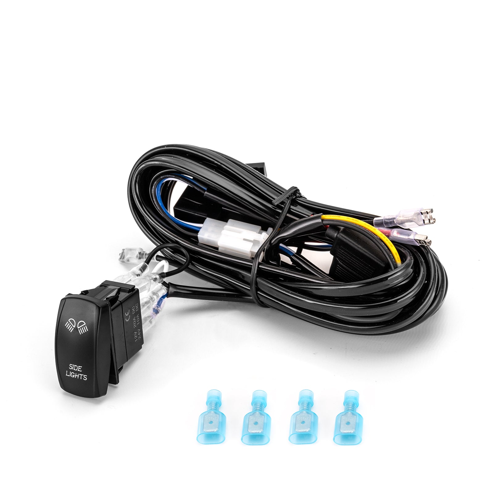 Polaris RZR General Ranger Wiring Harness Kit with Pulse Power Bar Plug Connector for LED Pods Fog Auxiliary Work Light