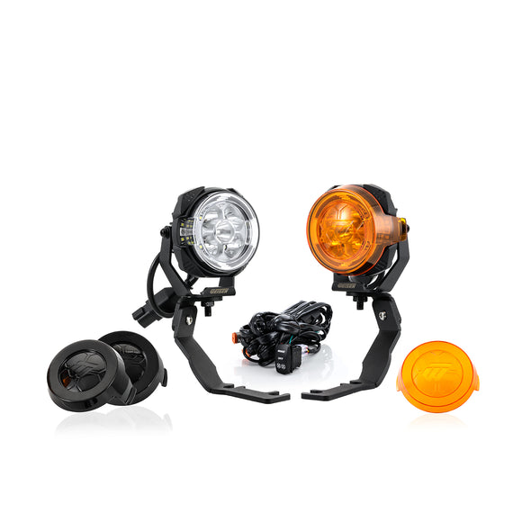 For 1995-2004 Toyota Tacoma Hood Hinge Ditch LED Pod Lights 3.5" – 3-Layer DRL, 6 Modes, DT Harness