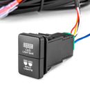 Toyota 3 - Lead 10ft Wiring Harness Kit with Dual LED Light Bar Spot Light Switch Small Style 1.52″x 0.82″(33mm x 22mm) - WeiSen - 70203018