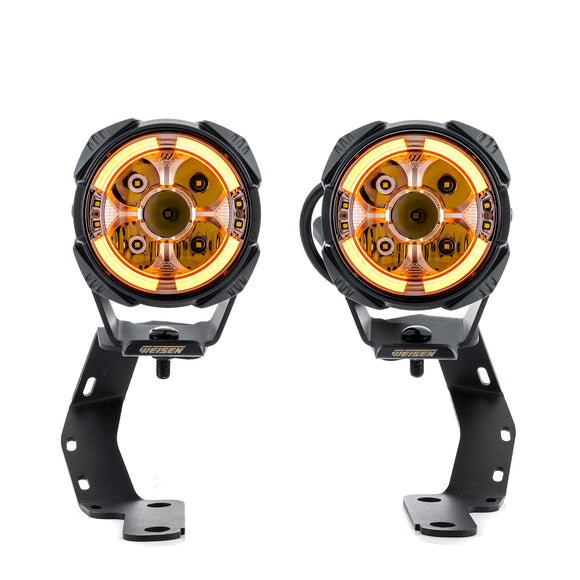 For 2010-2024 Toyota 4Runner & 2007-2021 Tundra Hood Hinge Ditch LED Pod Lights 3.5" – 3-Layer DRL, 6 Modes, DT Harness