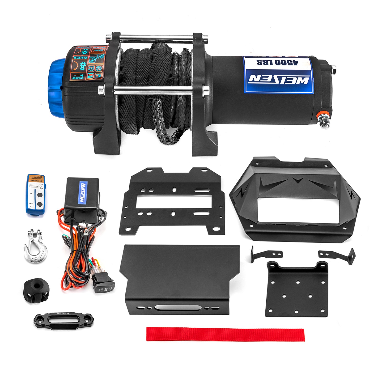 2022-2024 Polaris RZR Turbo Pro R 2/4 UTV 4500lb 12V Electric Winch Kit | Wireless Remote Control