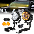 For 2005-2021 Nissan Frontier 2nd Gen Hood Hinge Ditch LED Pod Lights 3.5" – 3-Layer DRL, 6 Modes, DT Harness-1