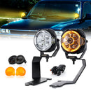 For 1999-2006 Silverado/Sierra 1500 Hood Hinge Ditch LED Pod Lights 3.5" – 3-Layer DRL, 6 Modes, DT Harness-1