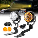 For 2003-2009 Toyota 4Runner Hood Hinge Ditch LED Pod Lights 3.5" – 3-Layer DRL, 6 Modes, DT Harness-1