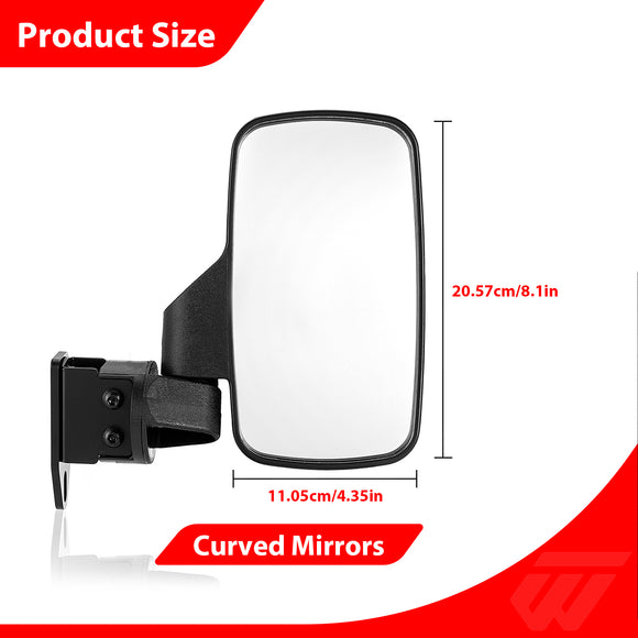For 2016-2026 Can-Am Defender Super Wide Angle High Definition UTV Side View Mirrors