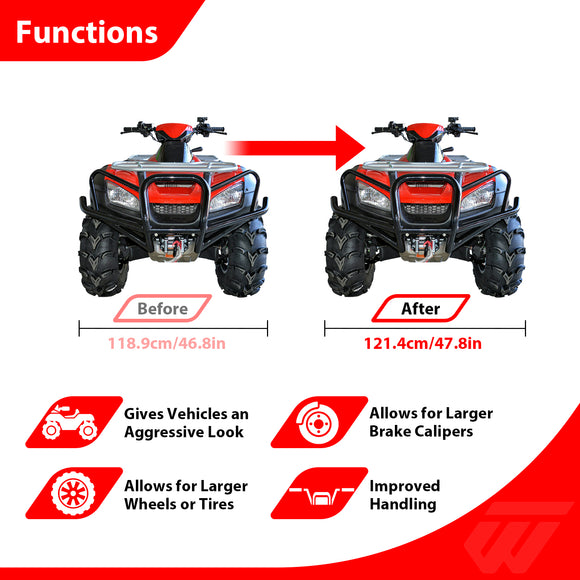 4Pcs 1.0" UTVs/ATVs 6061 Aluminum Wheel Adapter Spacers with a 4x110mm Hub Side Bolt Pattern