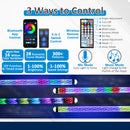 2Pcs 3FT Fat RGB Whip Lights with Top Strobe | Chasing Turn Signal Brake Reverse Light | Fit UTVs, ATVs, SUVs, RVs, Trailers, Golf Carts, Trucks-2