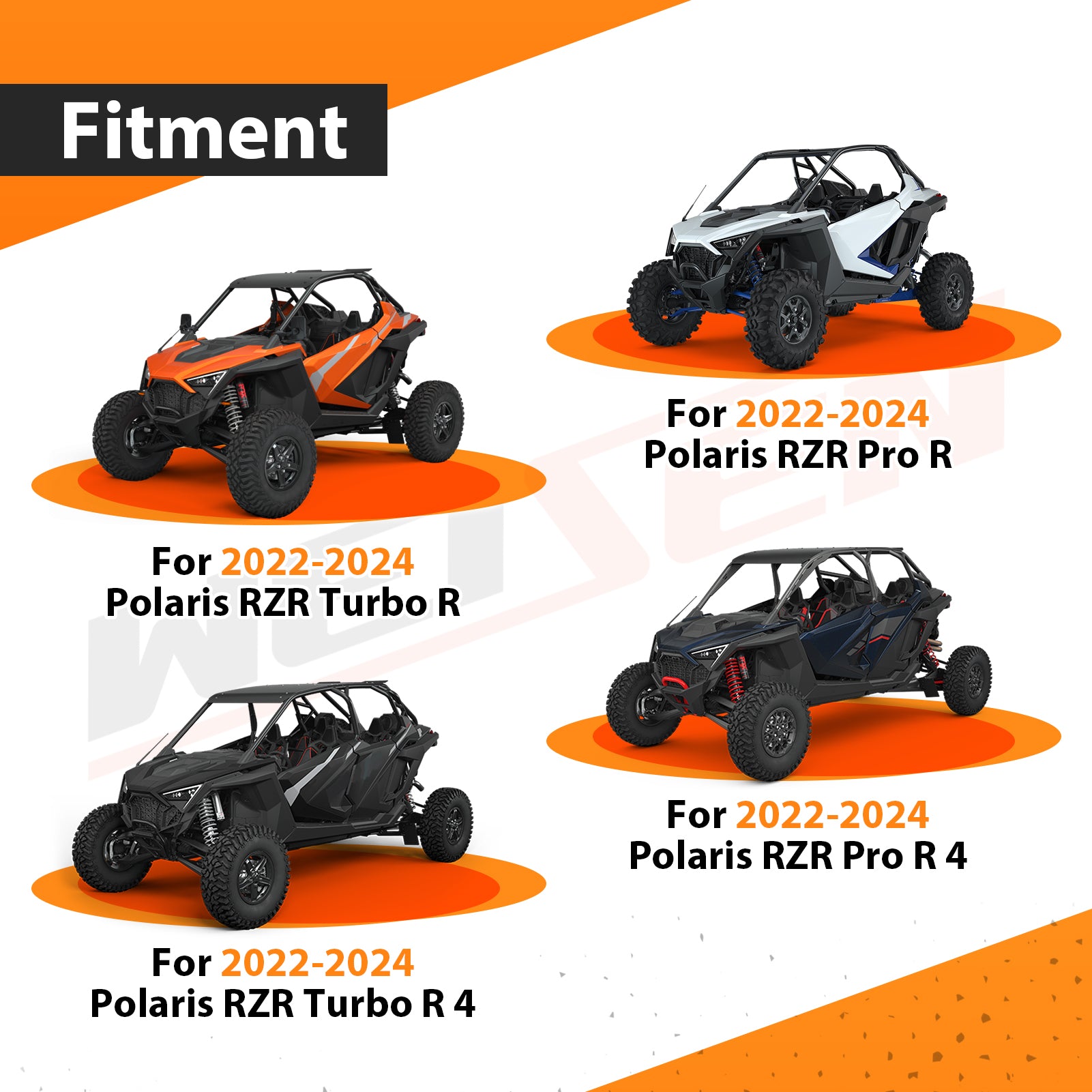 2022 - 2024 Polaris RZR Turbo Pro R 2/4 UTV 4500lb 12V Electric Winch Kit | Wireless Remote Control - WeiSen - 80310042